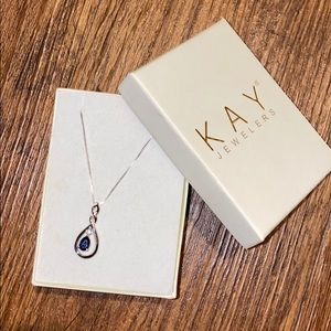Kay Jewelers Blue Safire necklace - NEW IN BOX